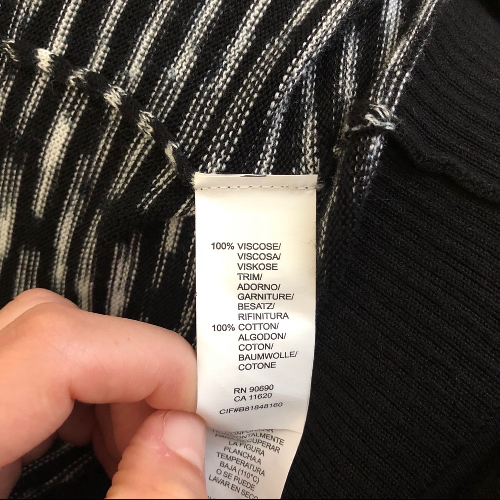 Cardigan black and white Kensie Size S - Picture 6 of 7